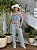 CALÇA JEANS BORDADA COM FRANJA - Imagem 1