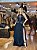 VESTIDO LONGO COM FENDA MIX TESTURAS - Imagem 1