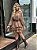 VESTIDO MANGA LONGA CHIFFON JACQUARD FLORAL - Imagem 1