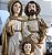 Estátua Sagrada Família Gesso Pintura Exclusiva 40cm - Imagem 4