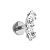 Labret mini cluster square zircônias - Imagem 1