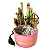 Fonte de Água em Cerâmica de Mesa P (11cm) Rosa - Imagem 1