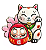 Manekineko e Daruma Imã de Geladeira em Resina (7cm) - Imagem 6