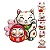 Manekineko e Daruma Imã de Geladeira em Resina (7cm) - Imagem 1