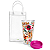 Kit Presente Sacola Cristal e Copo com Tampa Click (Flower Art) - Imagem 1
