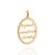 Pingente Rommanel oval folheado a ouro 18k com zircônias - Imagem 1