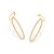 Brinco ear cuff banhado a ouro 18k com zircônias 526799 - Imagem 1