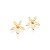 Brinco flor banhado a ouro 18k com zircônias 525534 - Imagem 1