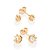 Kit brinco banhado a ouro 18k com pérolas sintéticas  - 527389 - Imagem 2