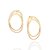 Maxi Brinco Rommanel Oval Vazazdo Sobreposto Banhado A Ouro 527409 - Imagem 1