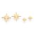 Kit Rommanel Brinco Estrelas Ouro 18K - Imagem 1