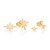 Kit Rommanel Brinco Estrelas Ouro 18K - Imagem 2