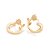 Brinco Rommanel Circular Flor Tulípa com Zircônias Ouro 18K - Imagem 2