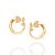 Brinco Rommanel Circular Flor Tulípa com Zircônias Ouro 18K - Imagem 1