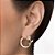 Brinco Rommanel Circular Flor Tulípa com Zircônias Ouro 18K - Imagem 3