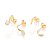 Kit Rommanel Brinco Meia Argola com Zircônias Ouro 18K - Imagem 2