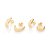 Kit Rommanel Brinco Argolas Abauladas Ouro 18K - Imagem 2