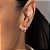 Brinco Rommanel Argola Cruz com Zircônias Ouro 18K - Imagem 3