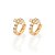 Brinco Rommanel Argola Cruz com Zircônias Ouro 18K - Imagem 1