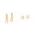 Kit Rommanel Brinco Palito com Esferas Ouro 18K - Imagem 2