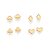 Kit Rommanel Brinco Naipes Ouro 18K - Imagem 1