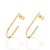Brinco Rommanel Meia Argola Ouro 18K - Imagem 1