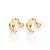 Brinco Rommanel Meia Argola Ondas Ouro 18K - Imagem 1