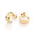 Brinco Rommanel Meia Argola Ondas Ouro 18K - Imagem 2