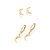 Kit Rommanel Brinco Argola Lua Ouro 18K - Imagem 1