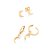Kit Rommanel Brinco Argola Lua Ouro 18K - Imagem 2