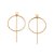 Maxi Rommanel Brinco Argola com Haste Ouro 18K - Imagem 1