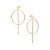 Maxi Rommanel Brinco Argola com Haste Ouro 18K - Imagem 2