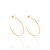 Brinco Rommanel Meia Argola Ouro 18K - Imagem 1