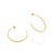 Brinco Rommanel Meia Argola Ouro 18K - Imagem 2
