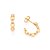 Brinco Rommanel Meia Argola com Zircônias Ouro 18K - Imagem 2