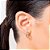 Brinco Rommanel Meia Argola com Zircônias Ouro 18K - Imagem 3