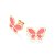Brinco Rommanel Borboleta Pixel com Resina Ouro 18K - Imagem 2
