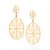 Brinco Rommanel Oval Trabalhado Ouro 18K - Imagem 1