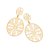 Brinco Rommanel Oval Trabalhado Ouro 18K - Imagem 2