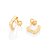 Brinco Rommanel Argola Quadrada com Zircônias Ouro 18K - Imagem 2