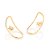 Brinco Rommanel Oval Ouro 18K - Imagem 1