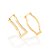 Brinco Rommanel Argola Retângular Ouro 18K - Imagem 1