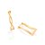 Brinco Rommanel Argola Retângular Ouro 18K - Imagem 2