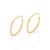 Brinco Rommanel Argola Oval Ouro 18K - Imagem 1