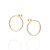Brinco Rommanel Argola Frontal Banhado Ao Ouro 18K - Imagem 1