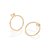 Brinco Rommanel Argola Frontal Banhado Ao Ouro 18K - Imagem 2