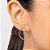 Brinco Rommanel Argola Frontal Banhado Ao Ouro 18K - Imagem 3