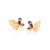 Brinco Rommanel Borboleta com Zircônias Ouro 18K - Imagem 1