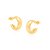 Brinco Rommanel Meia Argola Ouro 18K - Imagem 2