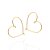 Brinco Rommanel Argola Coração Ouro 18K - Imagem 1